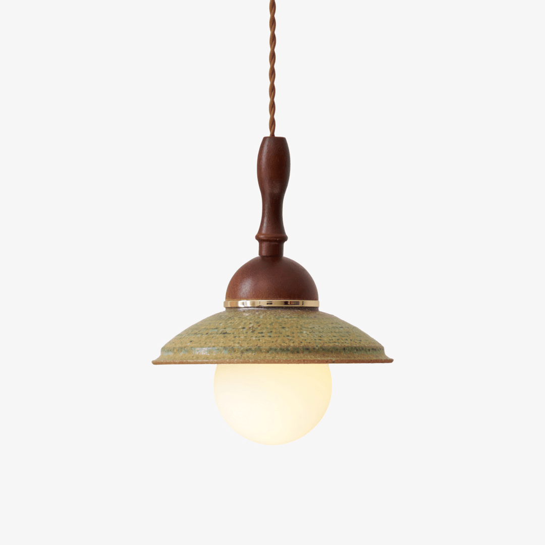 Ulsilia Lampe Pendante Art en Bois et Céramique - Neutralighting