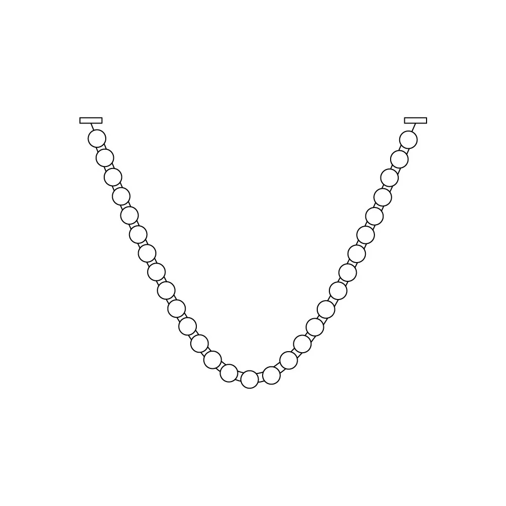 Vicariel Chandelier Perles Collier Boules en Verre - Neutralighting