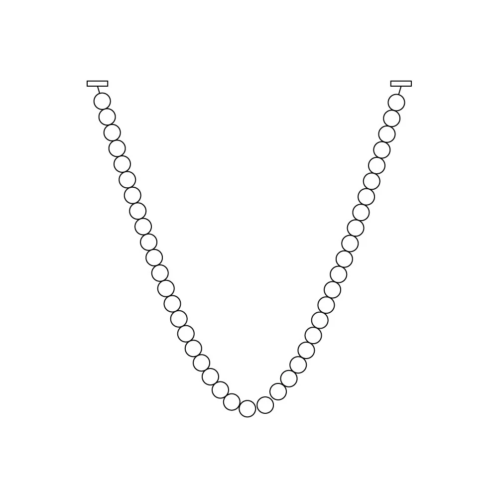 Vicariel Chandelier Perles Collier Boules en Verre - Neutralighting