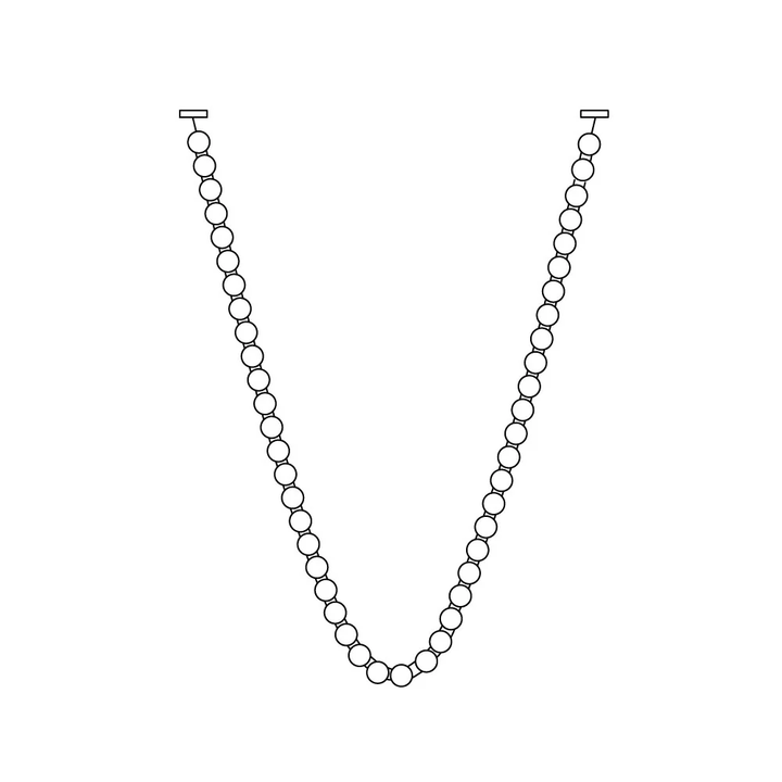 Vicariel Chandelier Perles Collier Boules en Verre - Neutralighting
