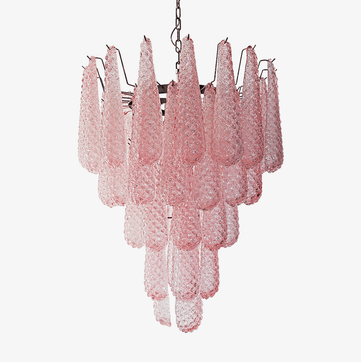 Aurora Chandelier en Verre Rose Luxe - Neutralighting