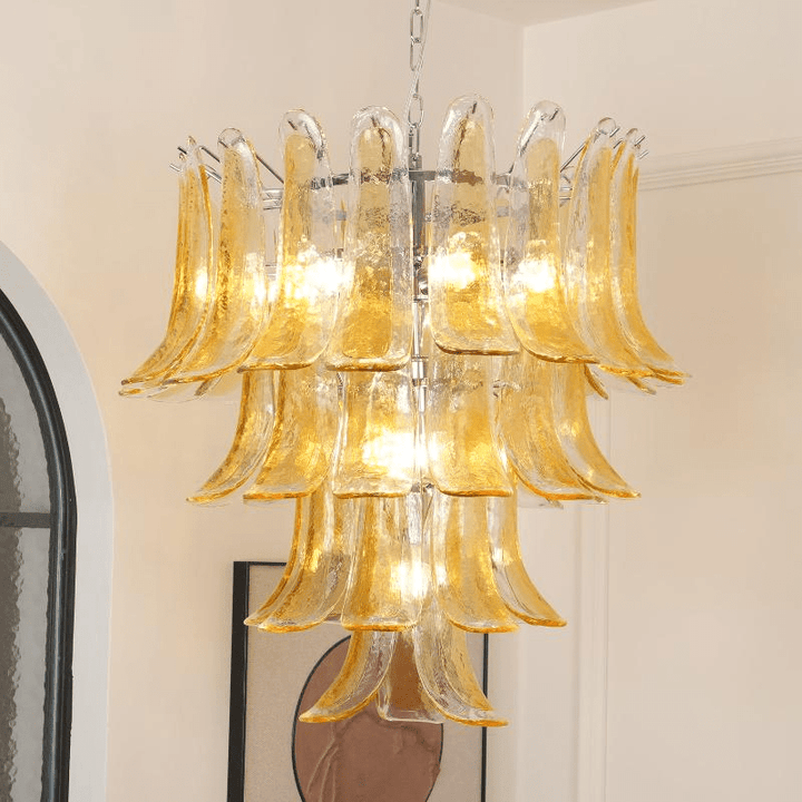 Aurora Chandelier en Verre Ambre - Neutralighting