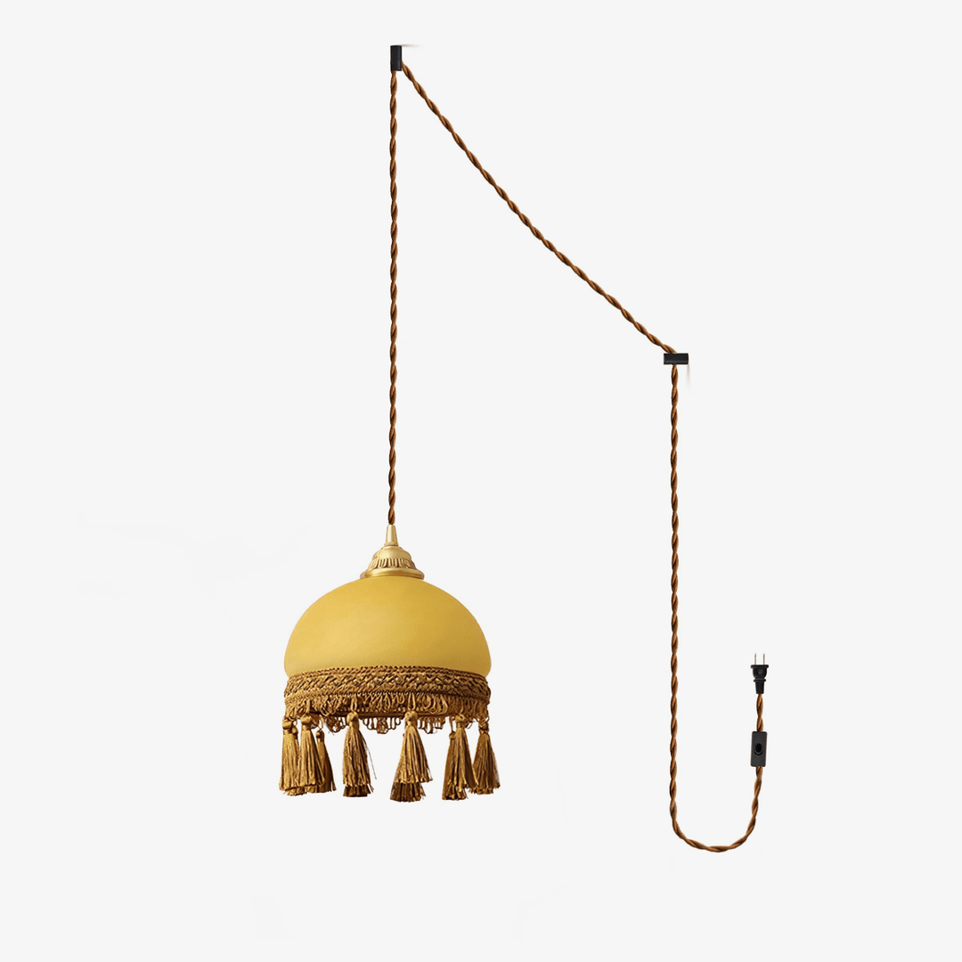 Sycaran Suspension en Tissu avec Franges et Guirlande - Neutralighting