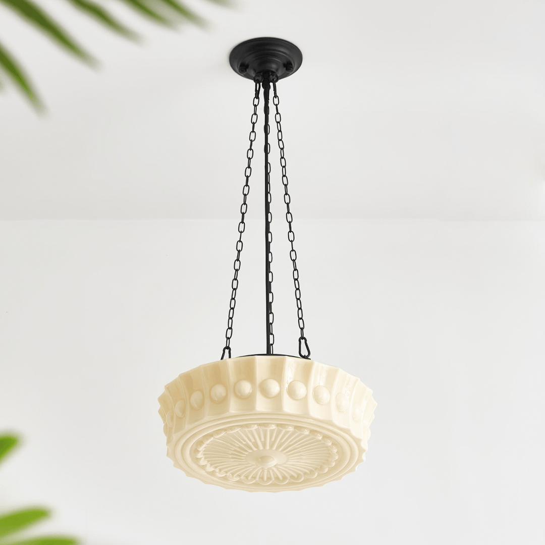 Solara Suspension en Chaîne Verre Blanc - Neutralighting