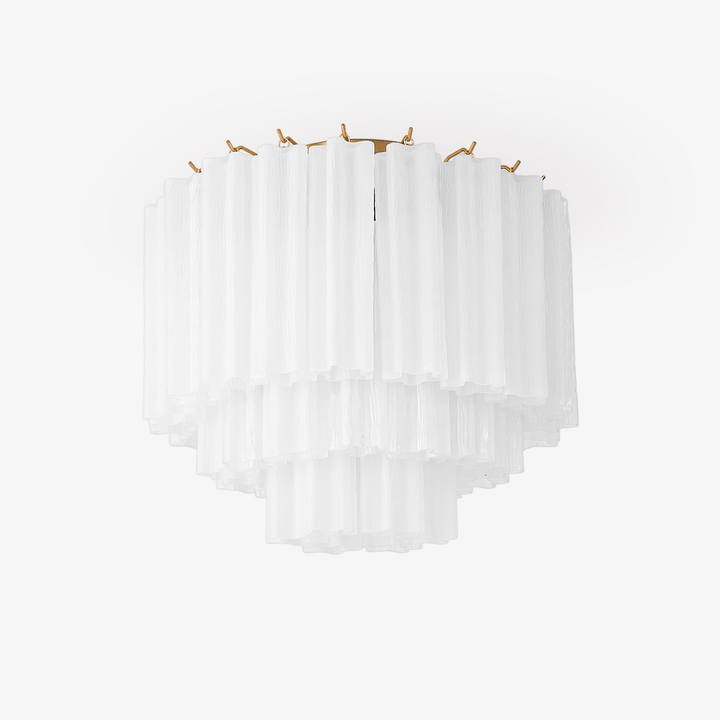 Aurora Plafonnier Blanc Murano Verre Superposé Élégant Moderne - Neutralighting