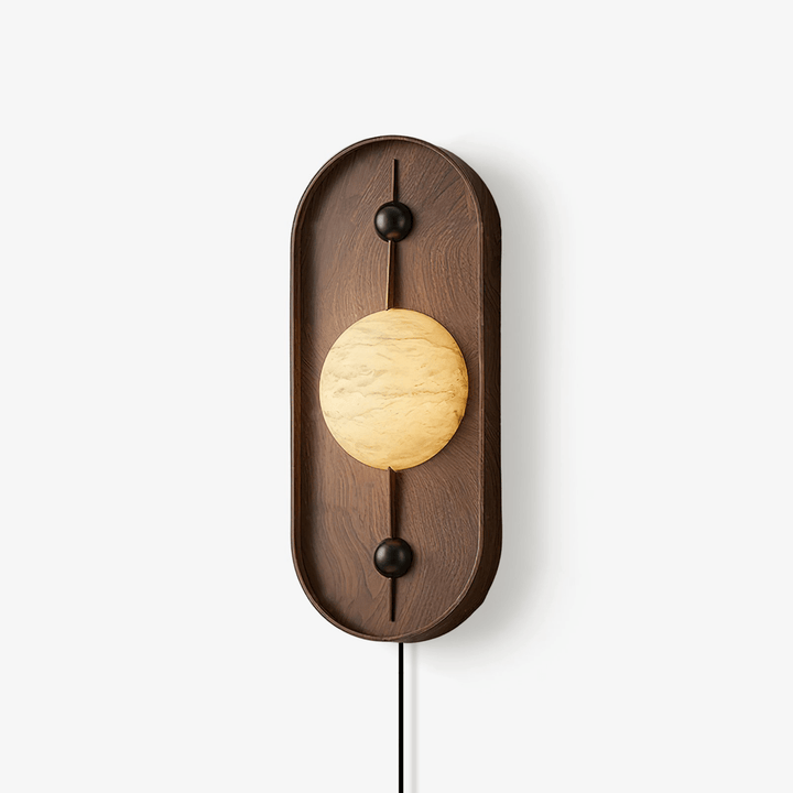 Lyvaran Oval Alabaster Wood Wall Light - Neutralighting