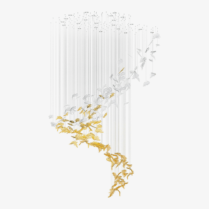 Cosolion Lustre en Verre Clair Ambre en Forme d&