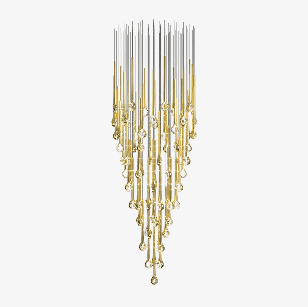 Cicarir Lustre en Verre Dégradé Doré - Neutralighting