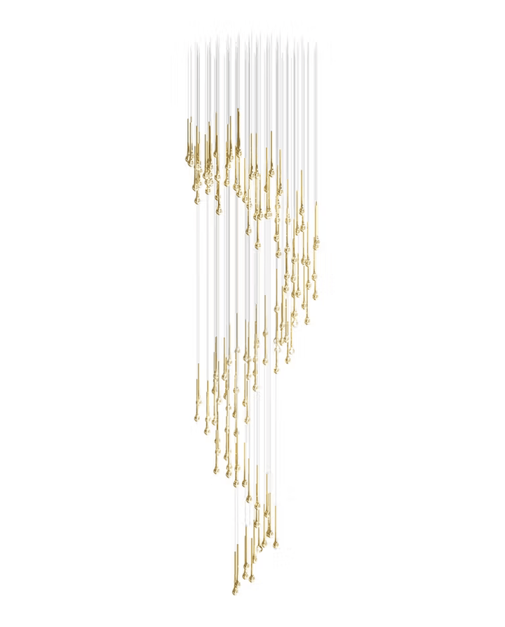 Cicarir Lustre en Verre Dégradé Doré - Neutralighting