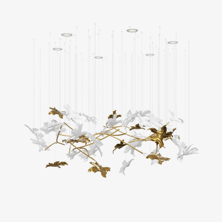 Arinan Lustre Élégant en Verre Floral - Neutralighting