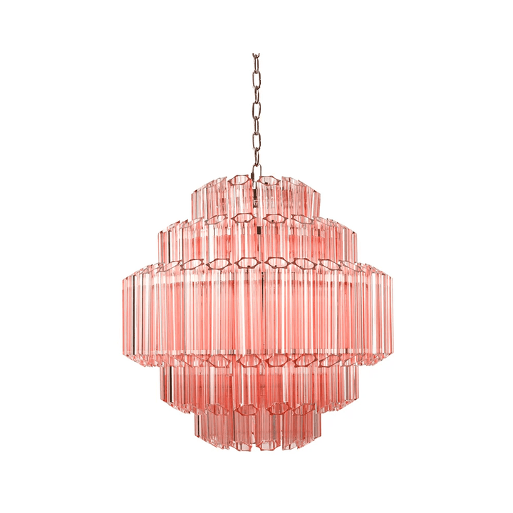 Aurora Lustre Rose Verre Tube Superposé Diamant - Neutralighting