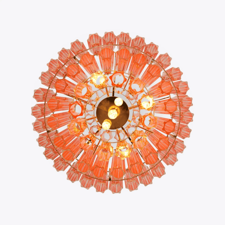 Aurora Lustre Rose Verre Tube Superposé Diamant - Neutralighting