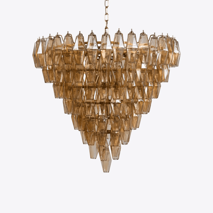 Aurora Lustre Rose Facetté Verre Superposé Vintage - Neutralighting