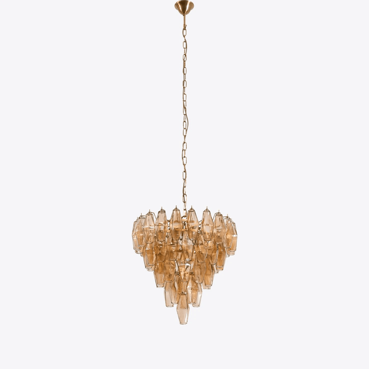 Aurora Lustre Rose Facetté Verre Superposé Vintage - Neutralighting