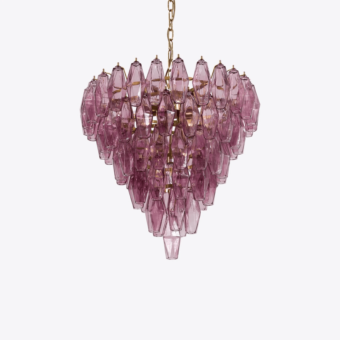 Aurora Lustre Rose Facetté Verre Superposé Vintage - Neutralighting