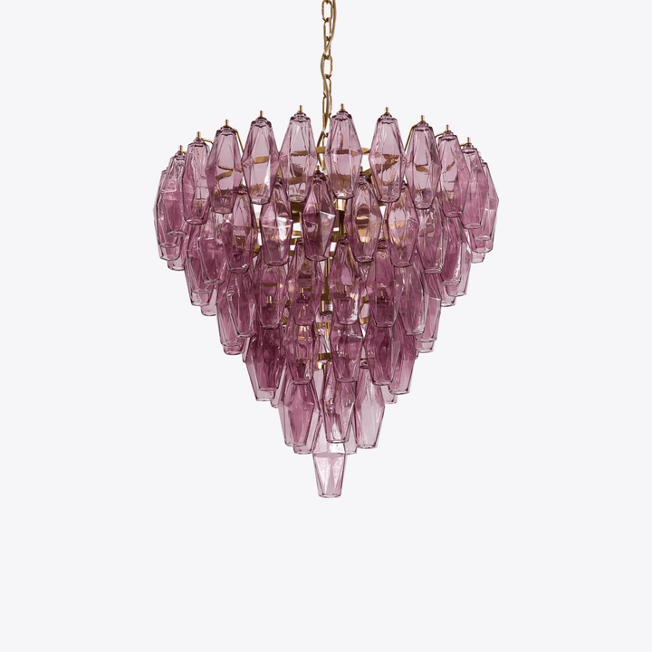 Aurora Lustre Rose Facetté Verre Superposé Vintage - Neutralighting