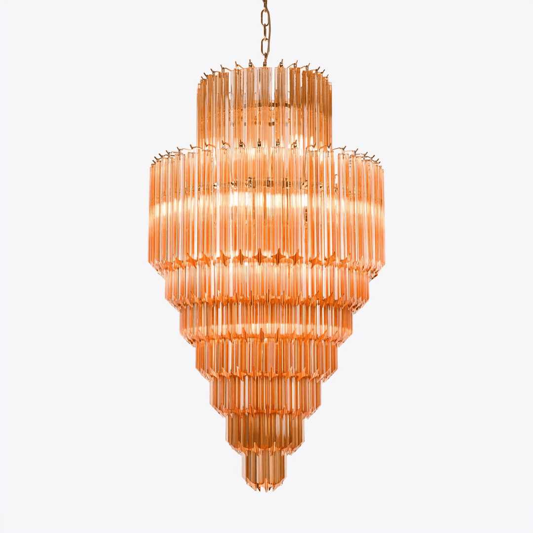 Aurora Lustre Ambre Diamant Verre Superposé Rétro - Neutralighting