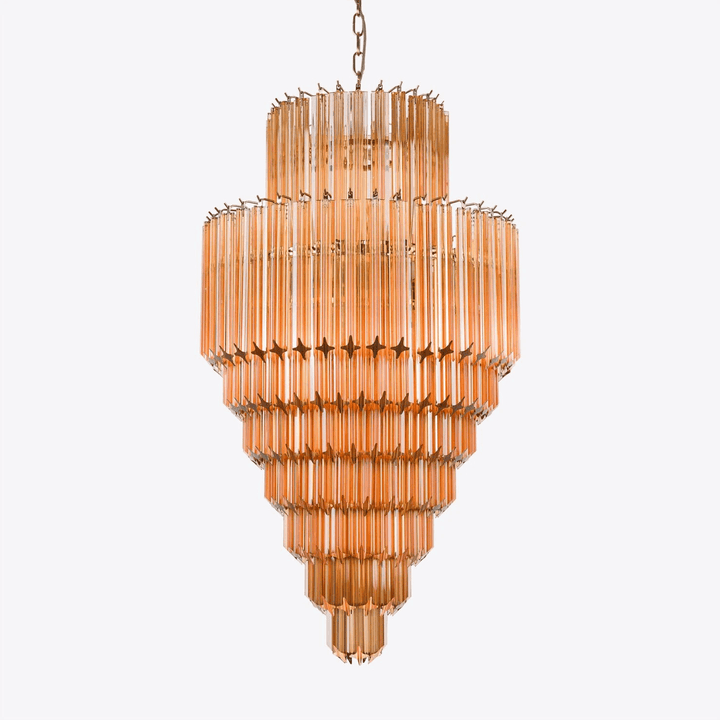 Aurora Lustre Ambre Diamant Verre Superposé Rétro - Neutralighting