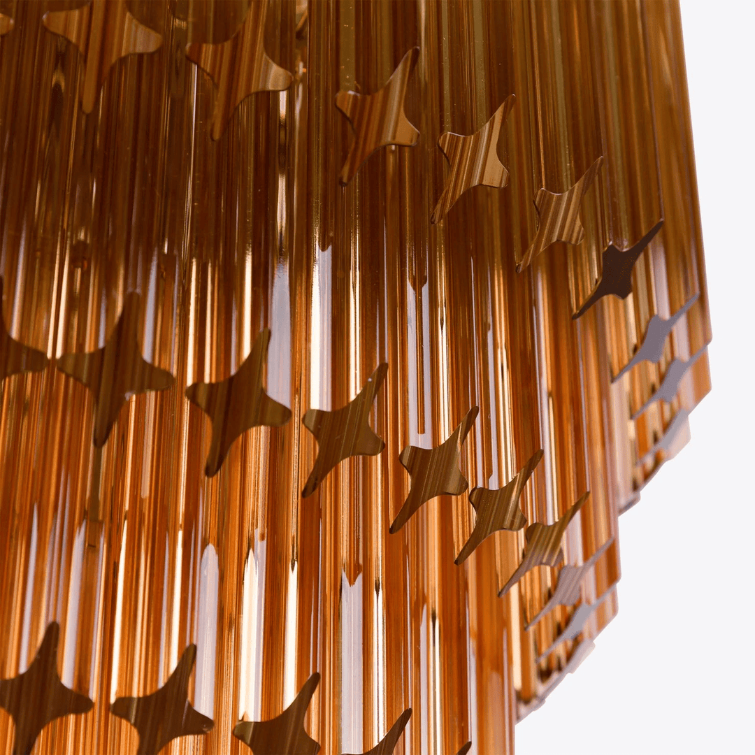 Aurora Lustre Ambre Diamant Verre Superposé Rétro - Neutralighting