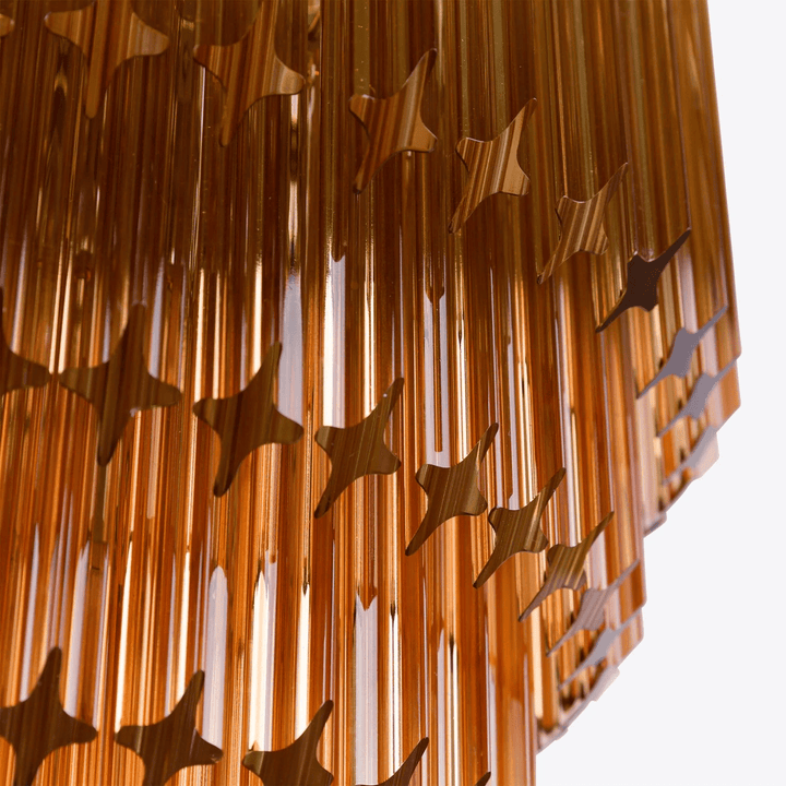 Aurora Lustre Ambre Diamant Verre Superposé Rétro - Neutralighting