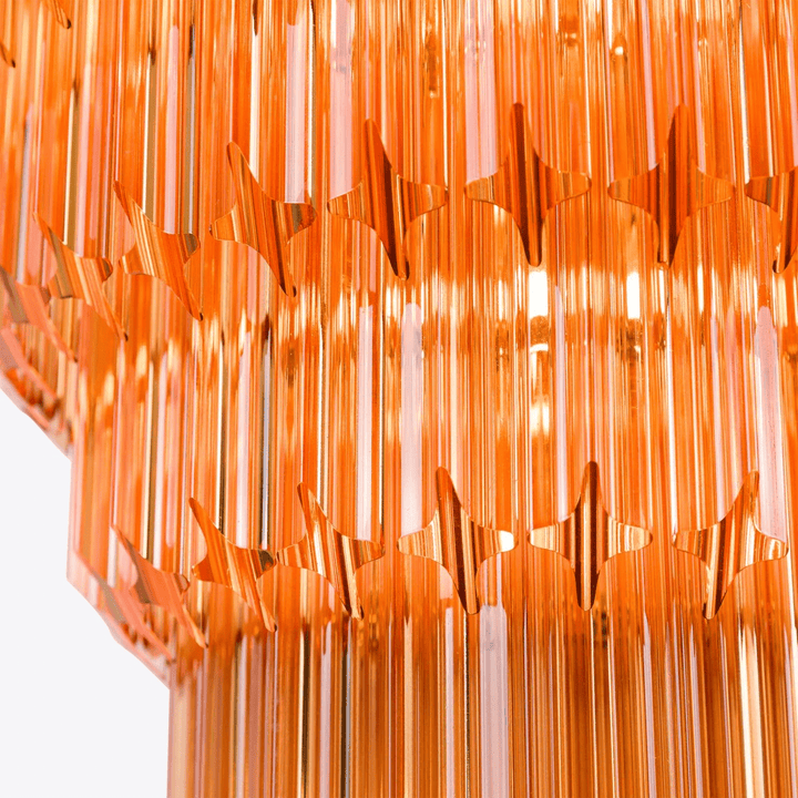 Aurora Lustre Ambre Diamant Verre Superposé Rétro - Neutralighting