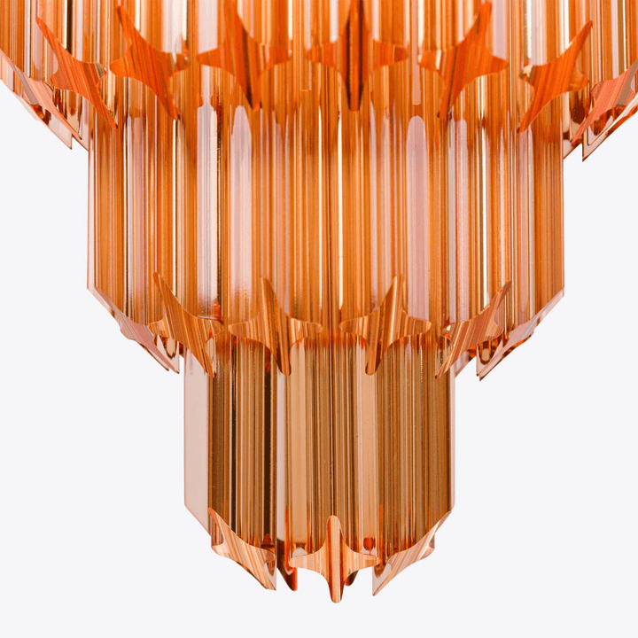 Aurora Lustre Ambre Diamant Verre Superposé Rétro - Neutralighting