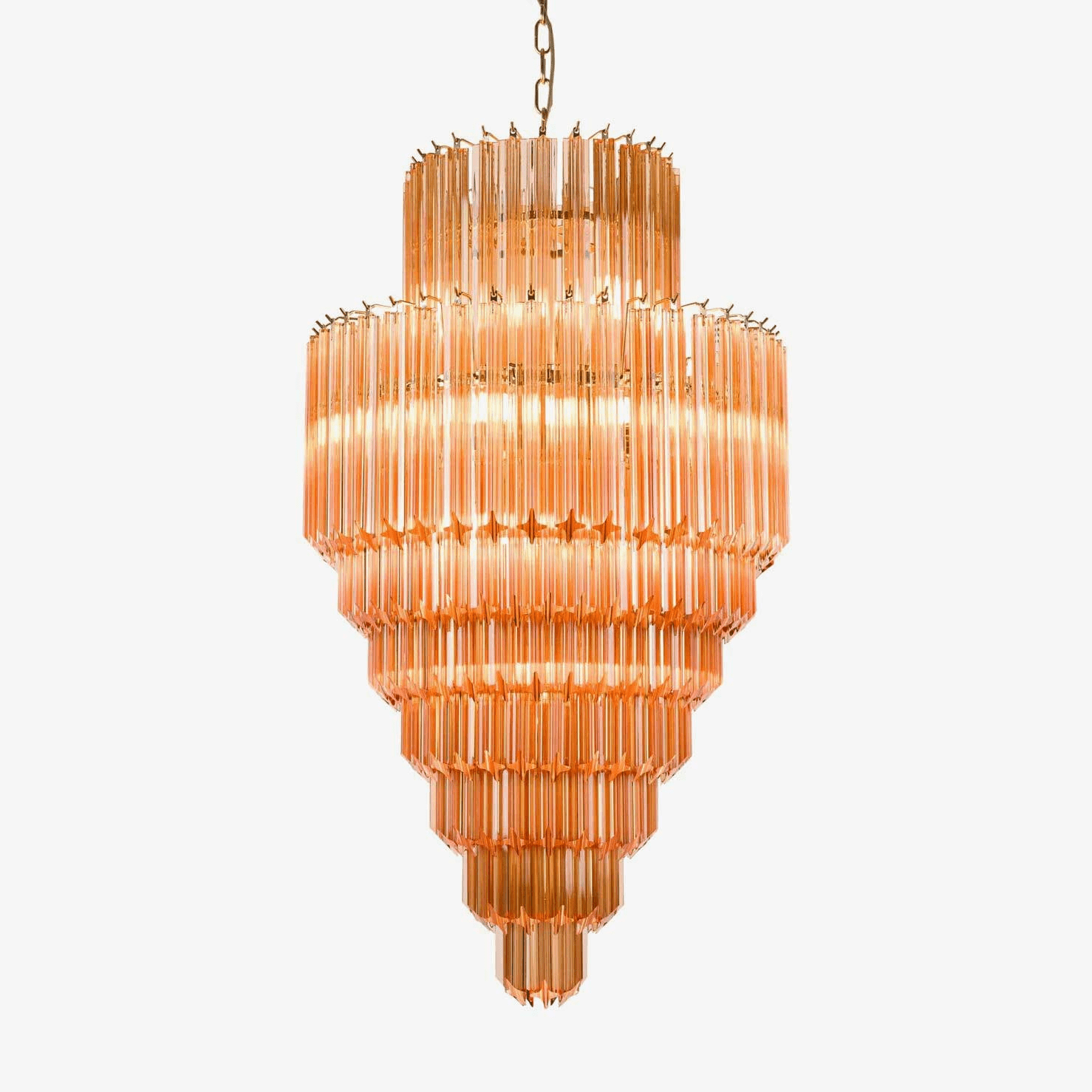 Aurora Lustre Ambre Diamant Verre Superposé Rétro - Neutralighting