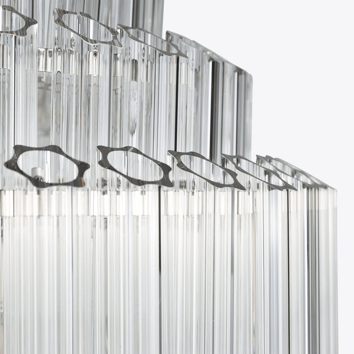 Aurora Lustre Transparent Verre Tube Superposé Grande Vintage - Neutralighting