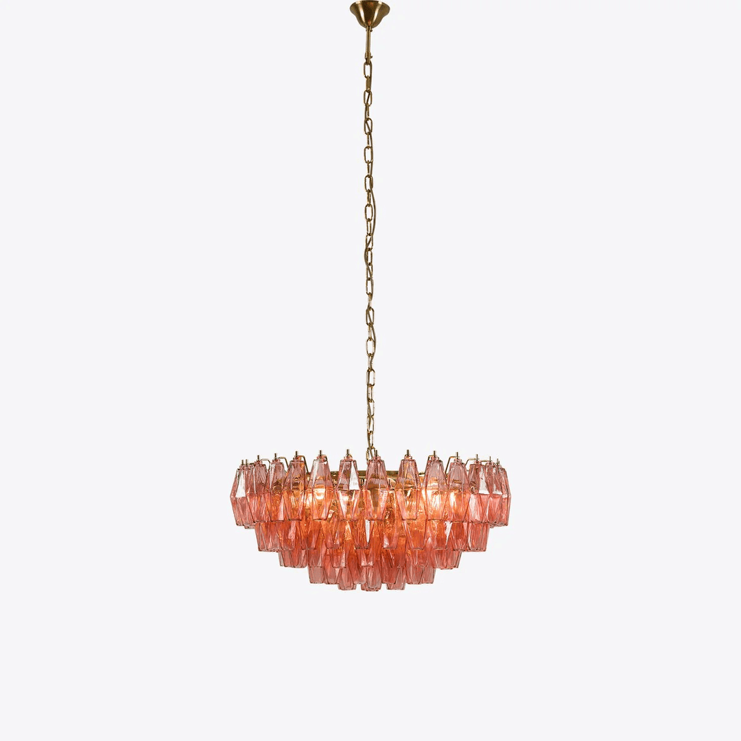 Aurora Lustre Rose Polygone Verre Étagé Moderne Artistique - Neutralighting