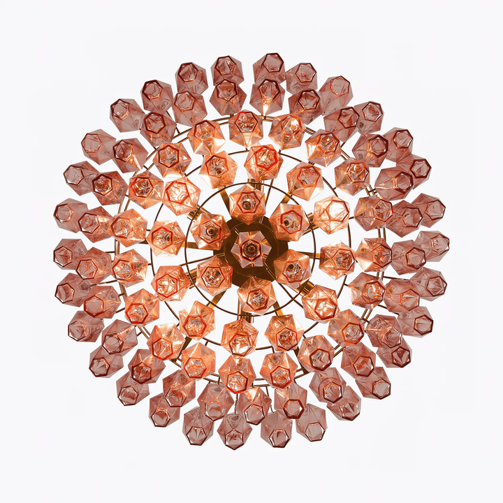 Aurora Lustre Rose Polygone Verre Étagé Moderne Artistique - Neutralighting