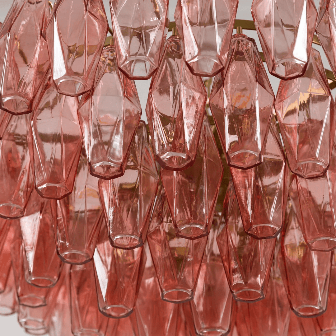 Aurora Lustre Rose Polygone Verre Étagé Moderne Artistique - Neutralighting