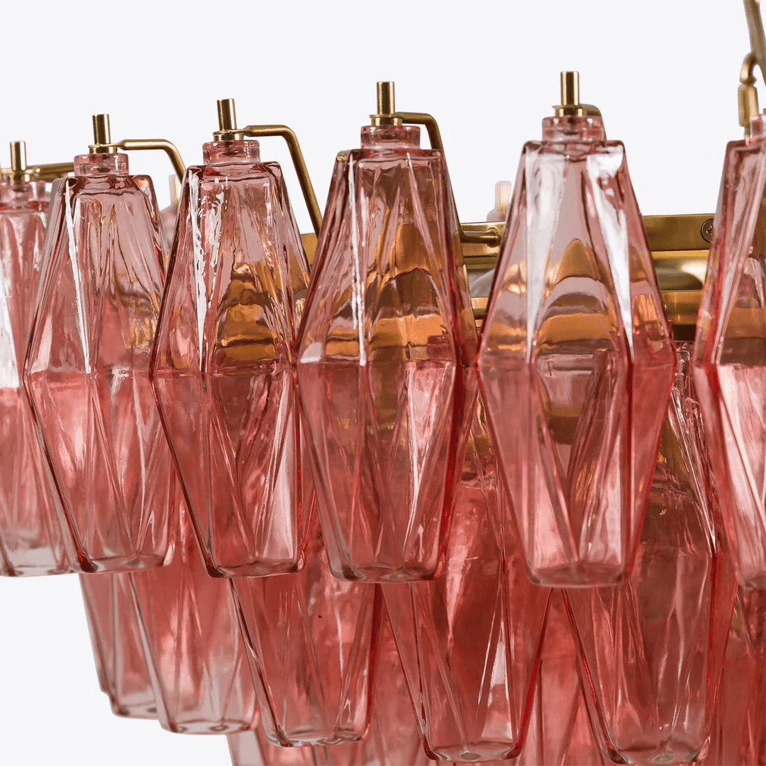 Aurora Lustre Rose Polygone Verre Étagé Moderne Artistique - Neutralighting