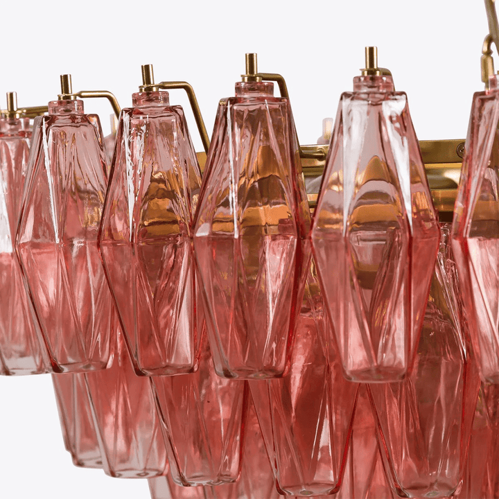 Aurora Lustre Rose Polygone Verre Étagé Moderne Artistique - Neutralighting