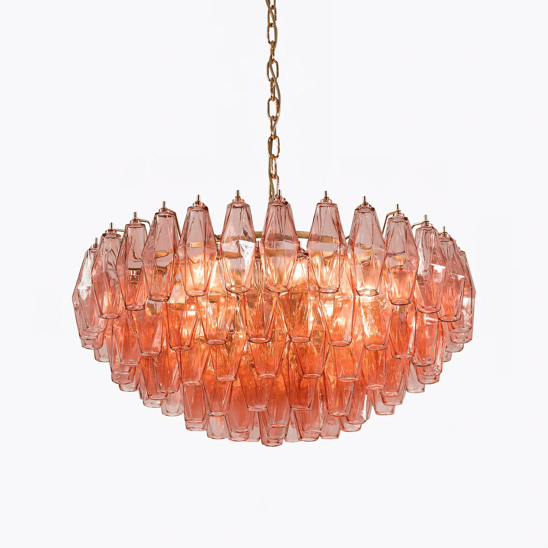 Aurora Lustre Rose Polygone Verre Étagé Moderne Artistique - Neutralighting