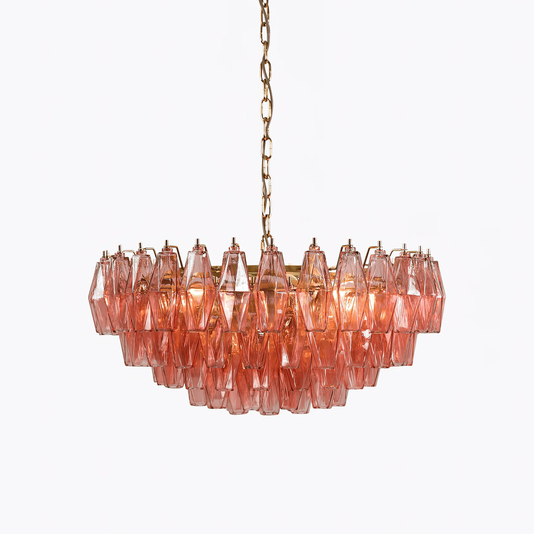 Aurora Lustre Rose Polygone Verre Étagé Moderne Artistique - Neutralighting
