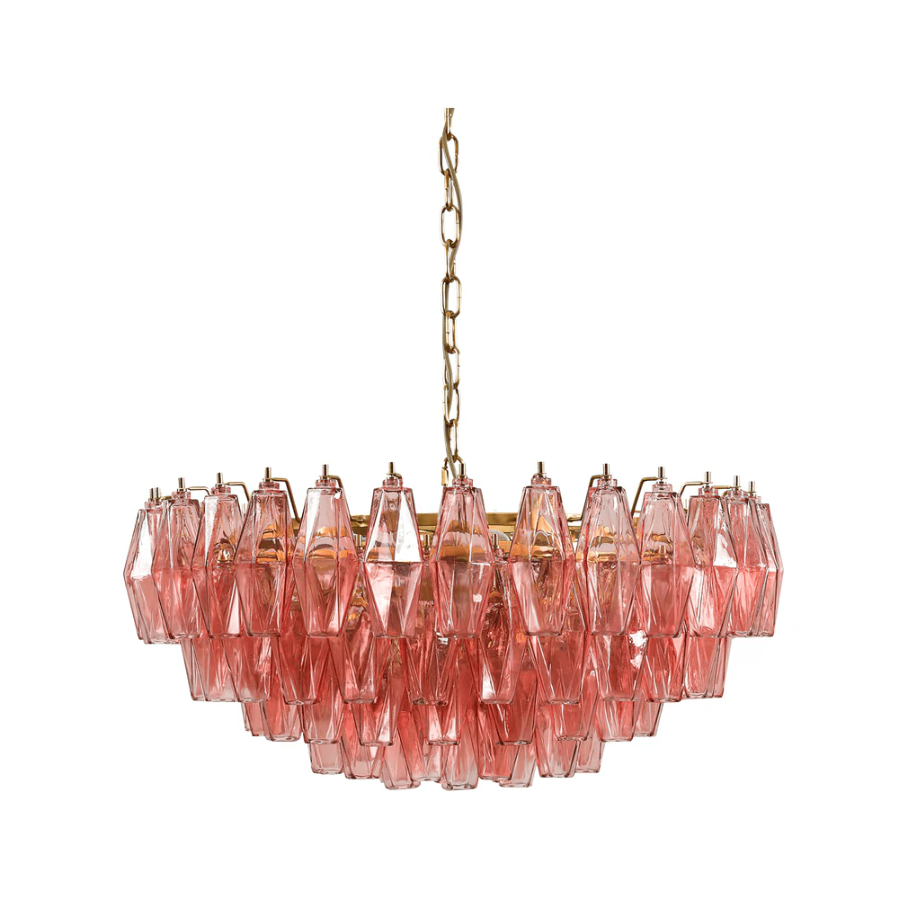 Aurora Lustre Rose Polygone Verre Étagé Moderne Artistique - Neutralighting