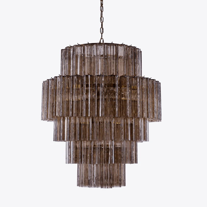 Aurora Lustre Rose Prisme Verre Superposé Élégant - Neutralighting
