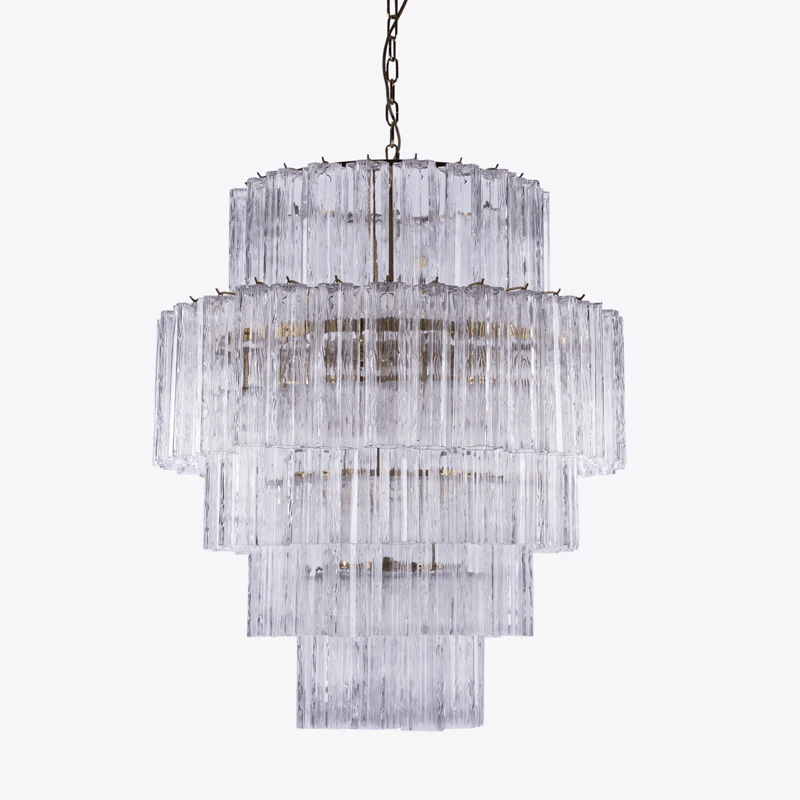 Aurora Lustre Rose Prisme Verre Superposé Élégant - Neutralighting