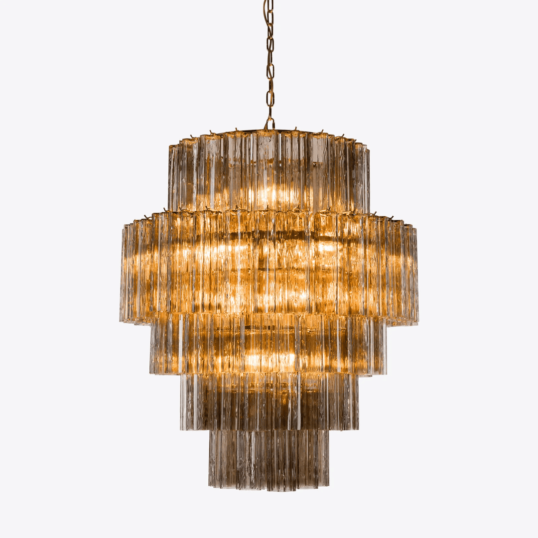 Aurora Lustre Rose Prisme Verre Superposé Élégant - Neutralighting