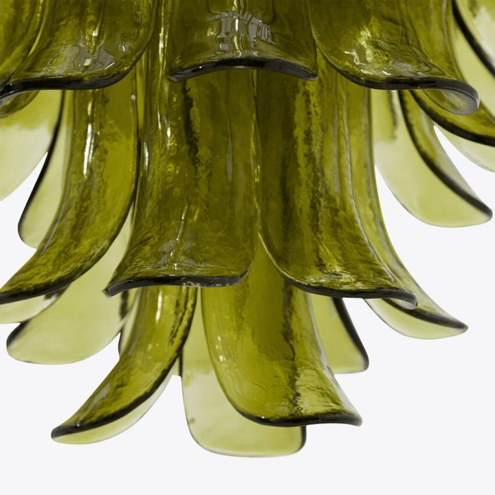 Aurora Lustre Vert Pétale Verre Superposé Naturel - Neutralighting