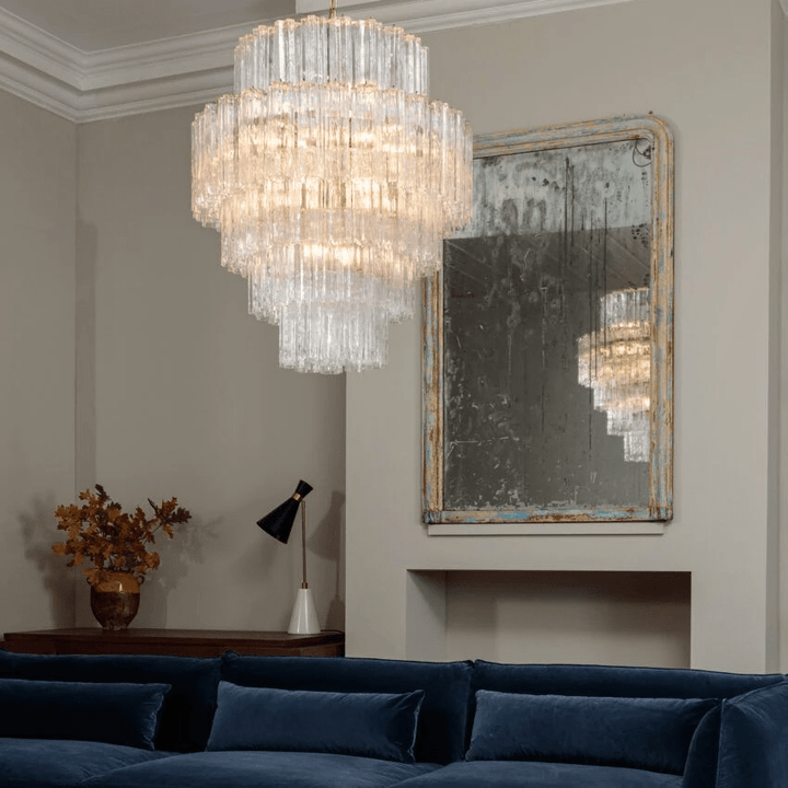 Aurora Lustre Rose Prisme Verre Superposé Élégant - Neutralighting