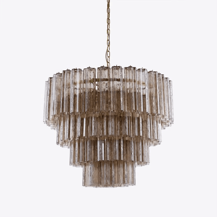 Aurora Lustre Quatre Étage Cannelé Verre - Neutralighting