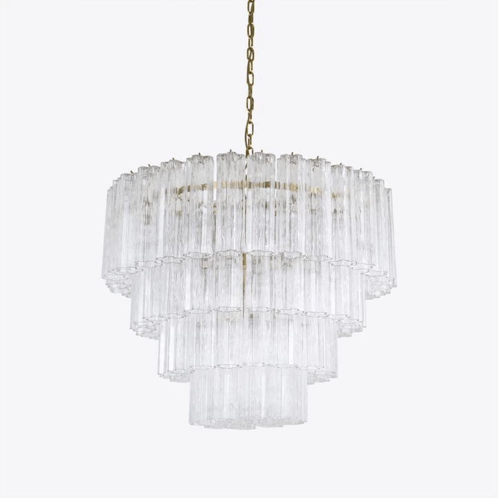 Aurora Lustre Quatre Étage Cannelé Verre - Neutralighting