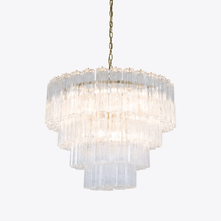 Aurora Lustre Quatre Étage Cannelé Verre - Neutralighting