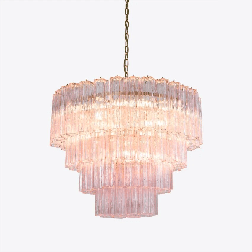 Aurora Lustre Quatre Étage Cannelé Verre - Neutralighting