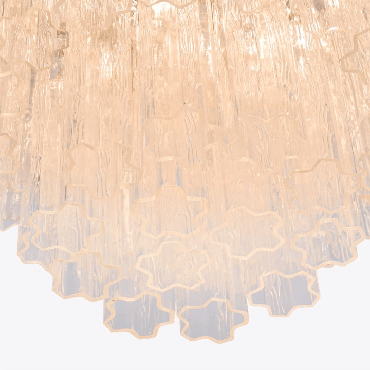 Aurora Lustre Quatre Étage Cannelé Verre - Neutralighting