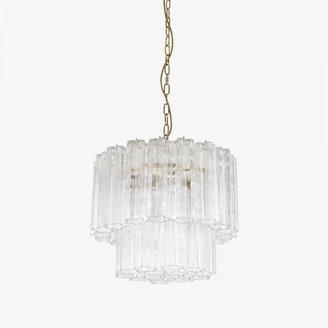 Aurora Chandelier Petit Tube en Verre Murano Treviso - Neutralighting