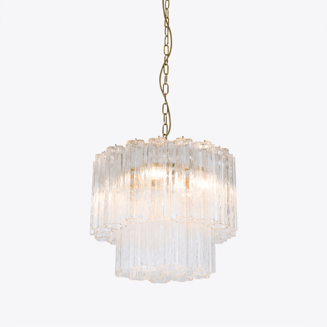 Aurora Chandelier Petit Tube en Verre Murano Treviso - Neutralighting