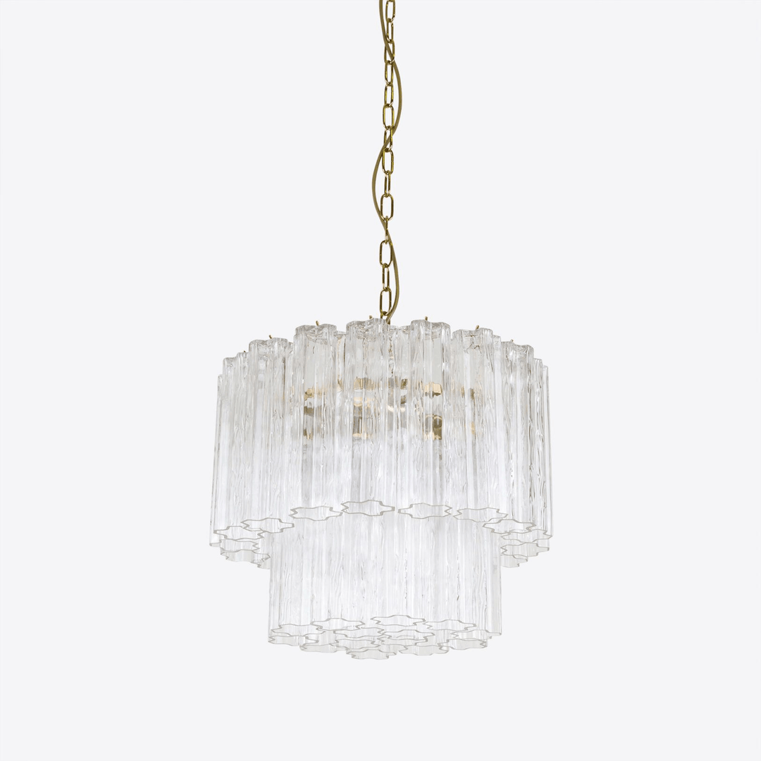 Aurora Chandelier Petit Tube en Verre Murano Treviso - Neutralighting