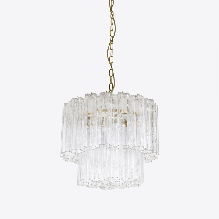 Aurora Chandelier Petit Tube en Verre Murano Treviso - Neutralighting